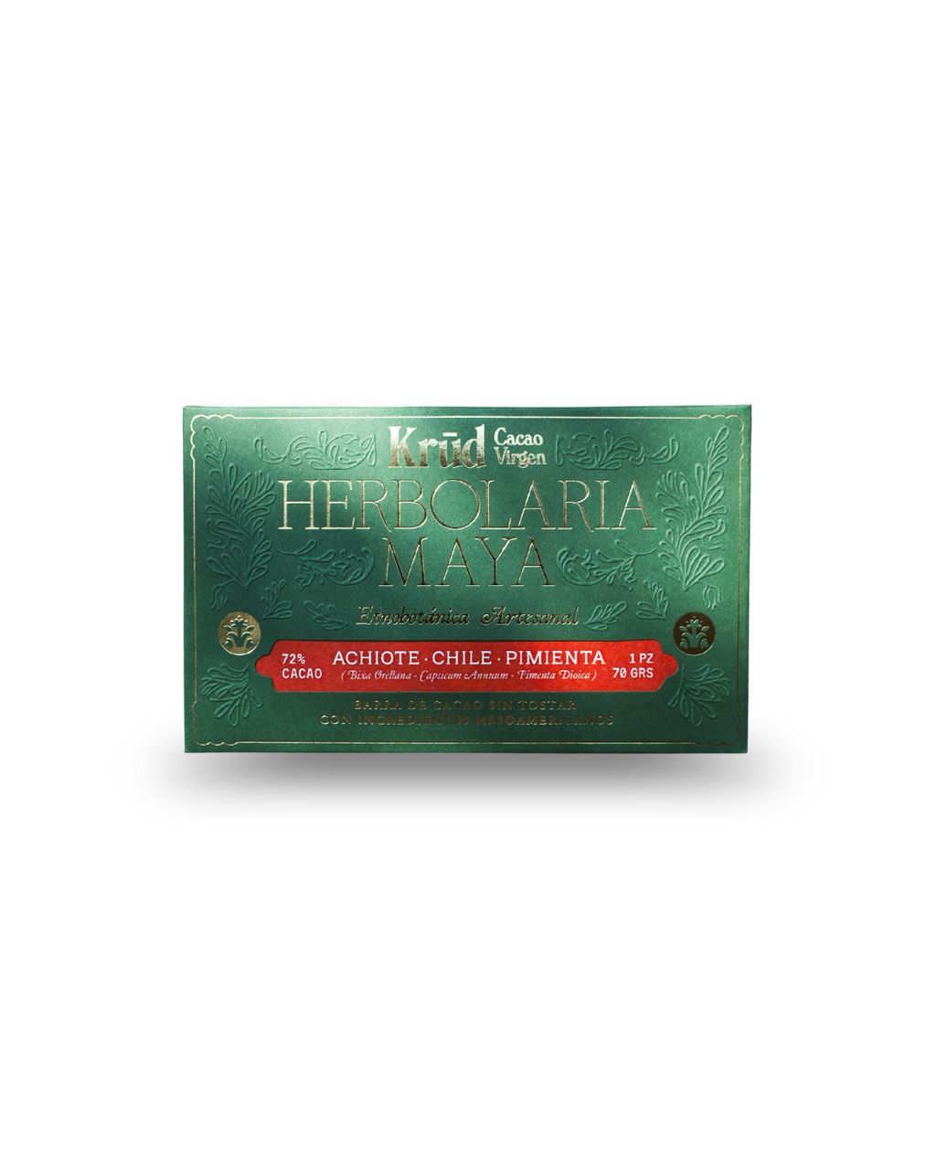 Barra de Cacao de Herbolaria Maya - Achiote Chile y Pimienta