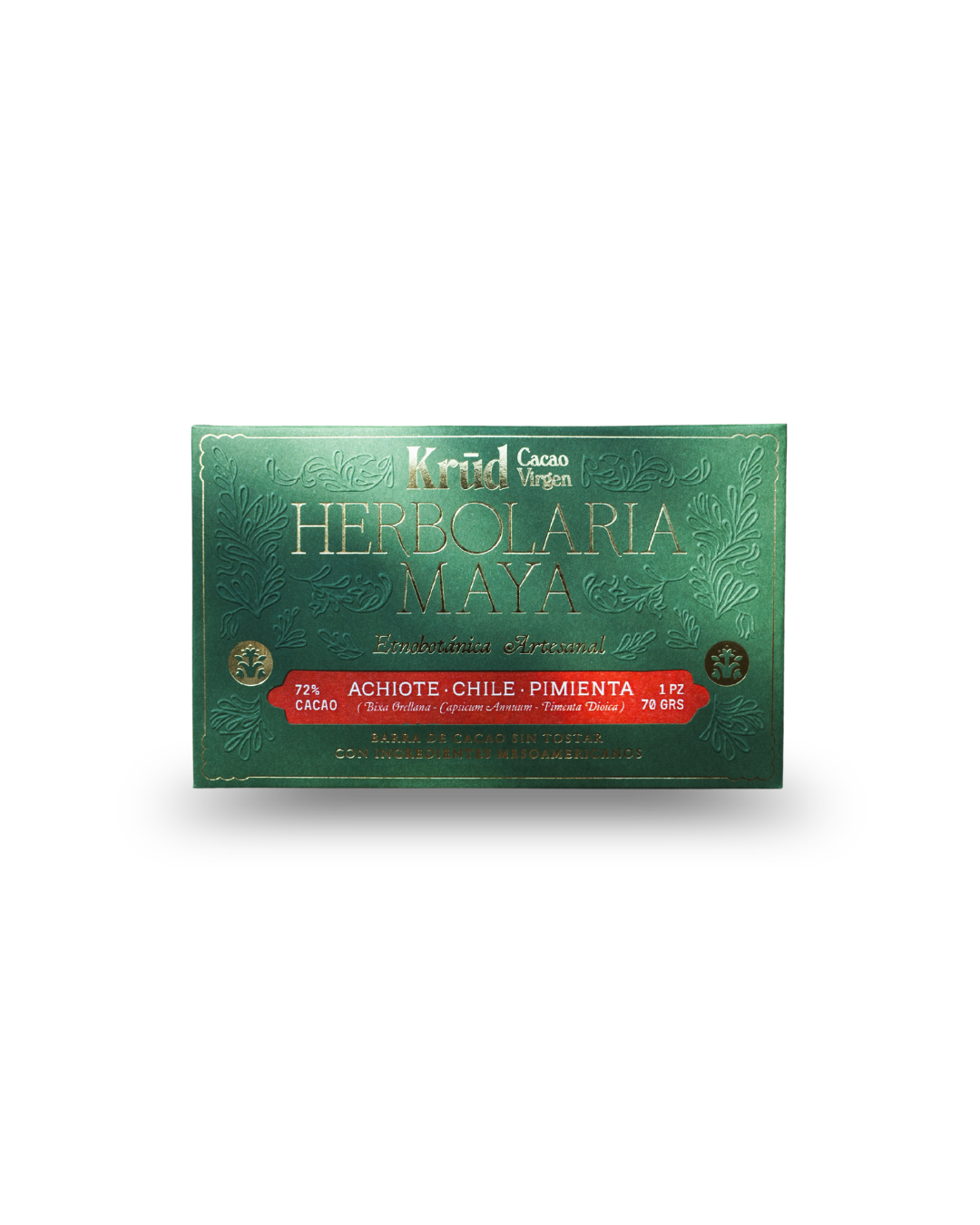 Barra de Cacao de Herbolaria Maya - Achiote Chile y Pimienta